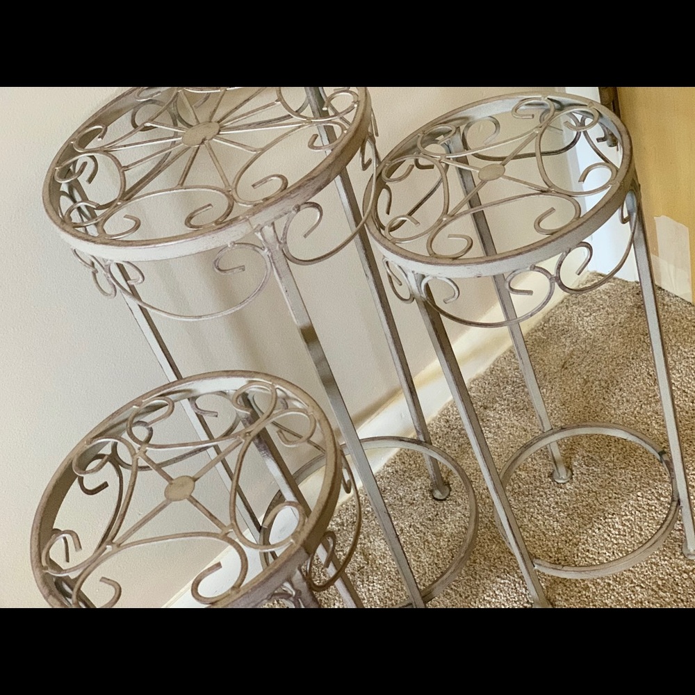 3 French country accent mini end tables